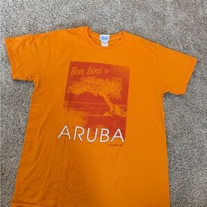 Carnival Cruise Vintage Aruba Caribbean Orange Graphic T-Shirt